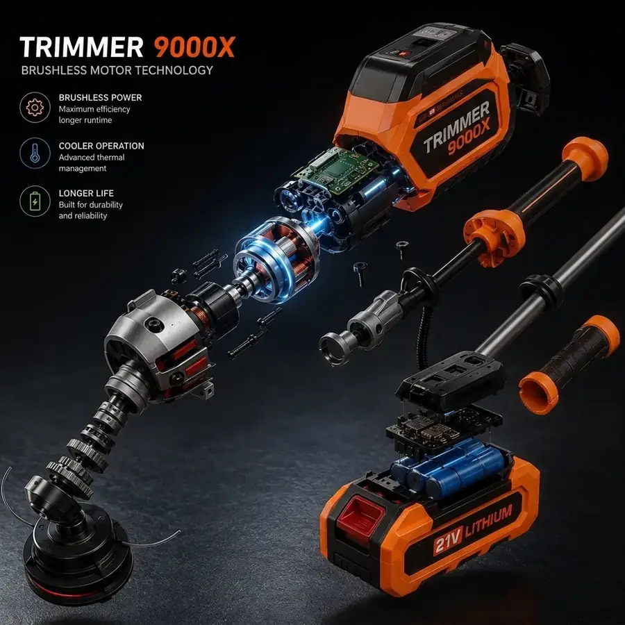 Brezkrtačni motor Trimmer 9000X
